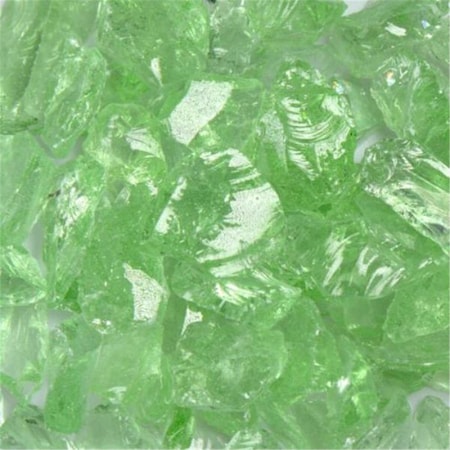 American Specialty Glass Recycled Chunky Glass, Crystal Green - Small - 0.25-0.5 in. - 1 lbs LCRGREES-1